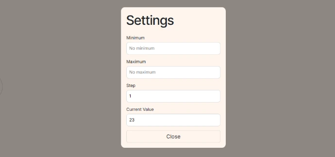 BreadBoard Counter Settings