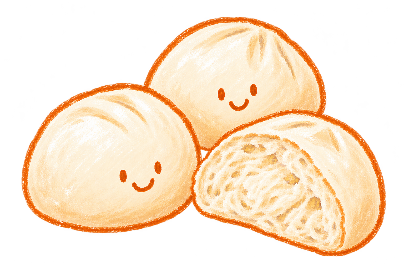 Plain Round Mantou